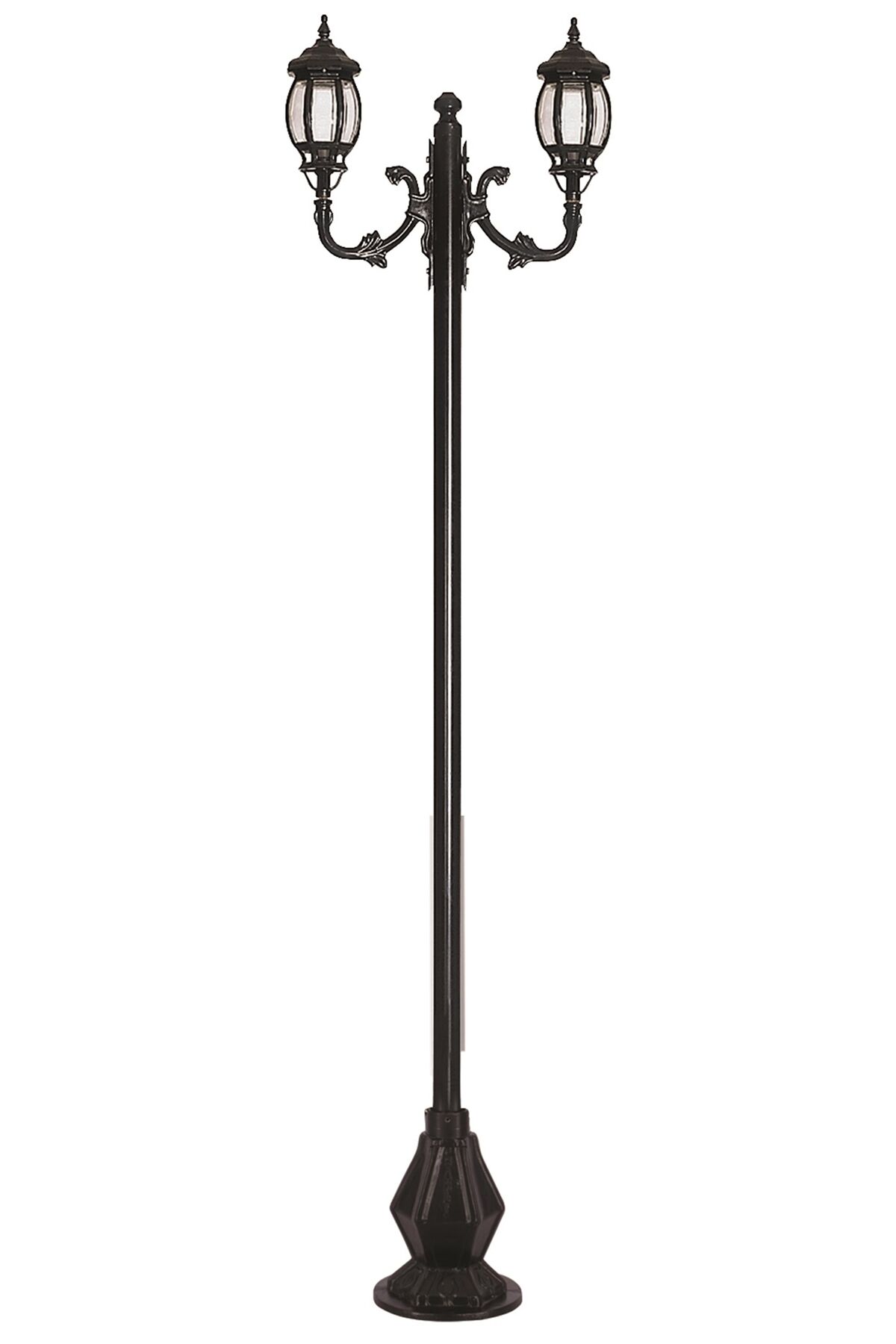 Bahçe Direkleri E27 24W 70x18cm Çelik Boru Siyah Dorbien-BDR-68208-2BSY-M2