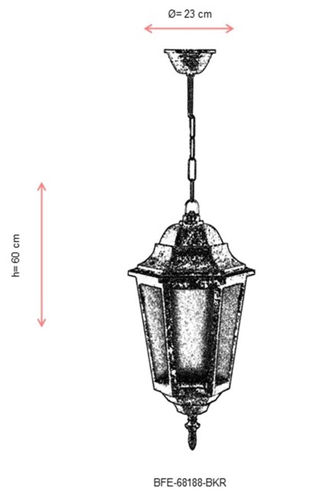 Bahçe Fenerleri E27 12W 23cm ABS Kahverengi Dorbien-BFE-68188-BKR