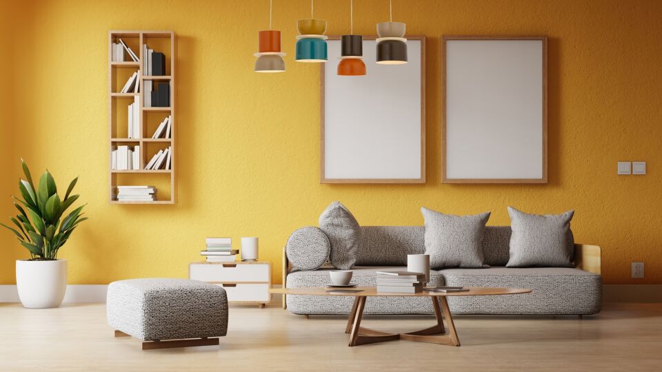 Kase Modern Avize E27 48W 80x19cm Metal Sarı Avonni-AV-1844-4Y-BSA