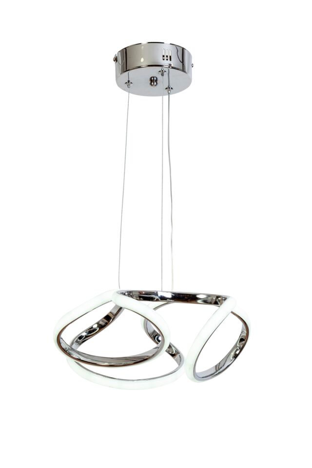 Vazo Modern Avize LED 30W 35x35cm Alüminyum Profil Krom Dorbien-AV-6116-3K