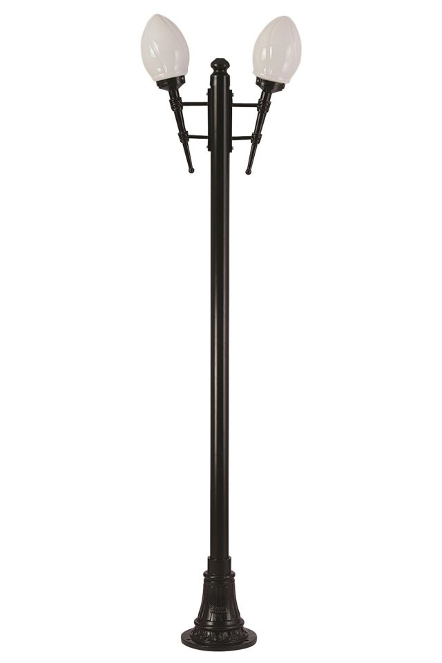 Bahçe Direkleri E27 24W 60x26cm Çelik Boru Siyah Dorbien-BDR-68204-2BSY-M1