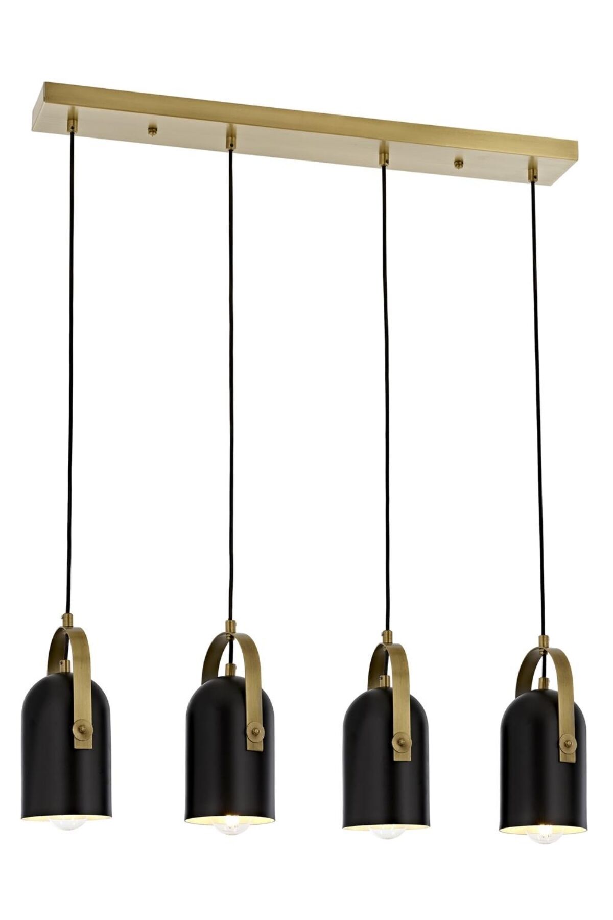 Eggplant Modern Avize E27 48W 60x10cm Metal Siyah/Eskitme Avonni-AV-1860-4EY