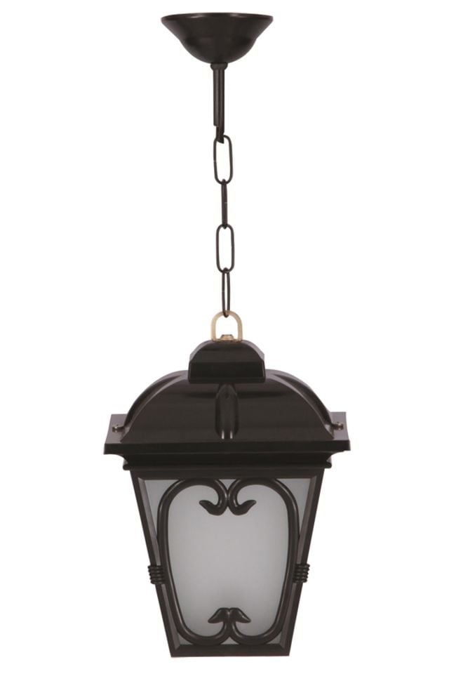 Bahçe Fenerleri E27 12W 20cm ABS Siyah Dorbien-BFE-68181-BSY