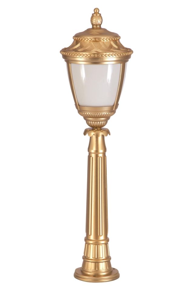 Bahçe Set Üstü Aydınlatma E27 12W 28cm Alüminyum Sarı Dorbien-BSU-68042-BSA-BOP