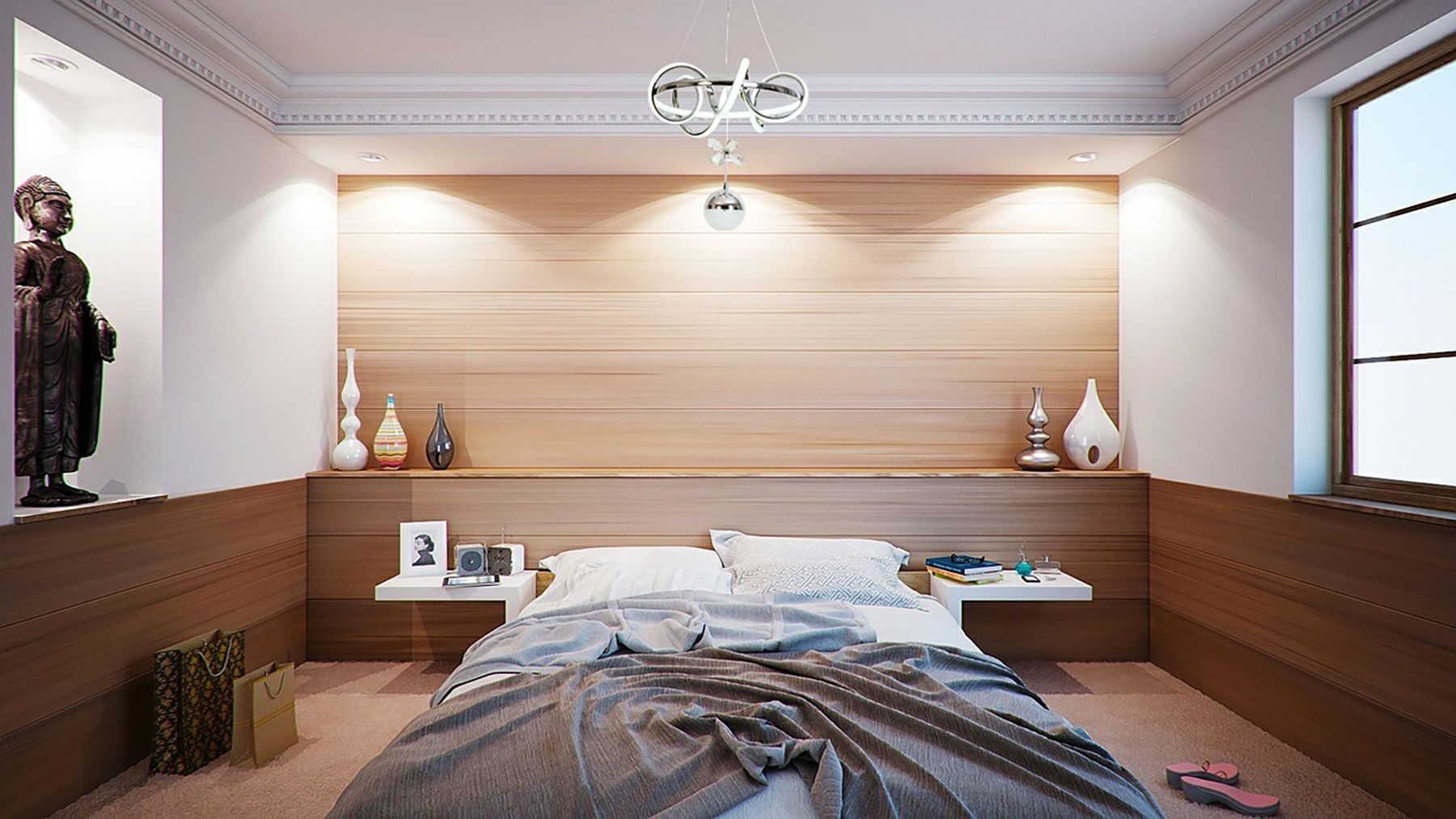 Curly Modern Avize LED 52W 40x40cm Alüminyum Profil Krom Dorbien-AV-6123-6K-1TK