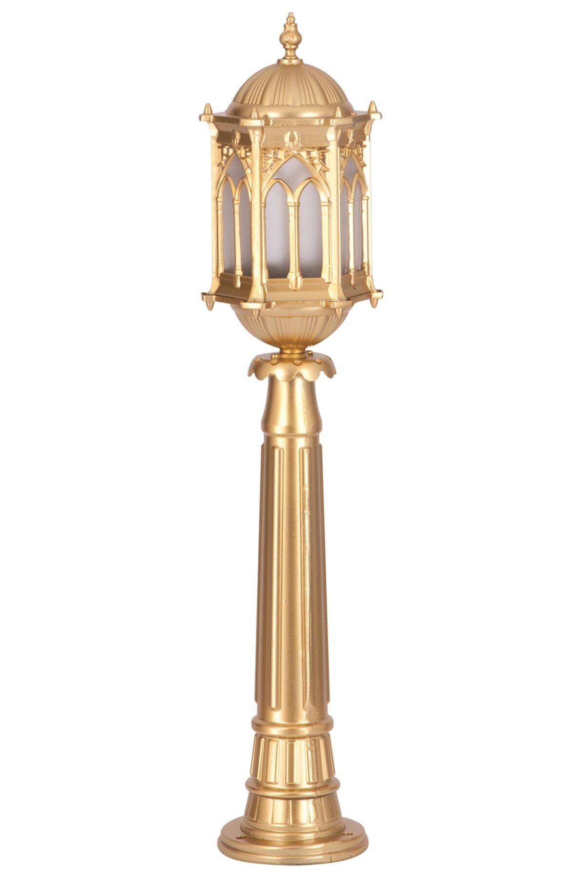 Bahçe Set Üstü Aydınlatma E27 12W 20cm Alüminyum Sarı Dorbien-BSU-68051-BSA-BOP