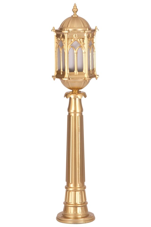 Bahçe Set Üstü Aydınlatma E27 12W 20cm Alüminyum Sarı Dorbien-BSU-68051-BSA-BOP