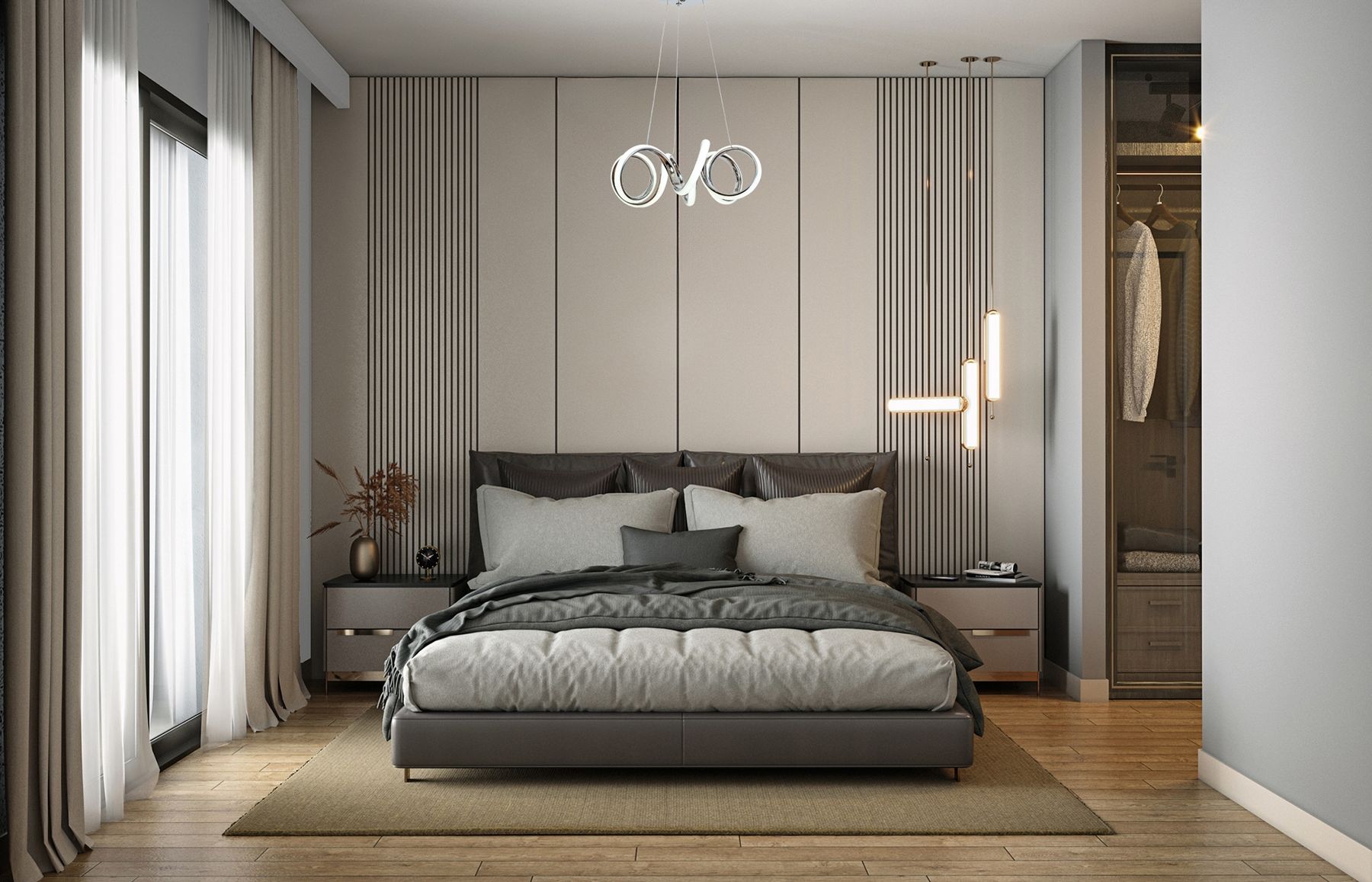 Aries Modern Avize LED 30W 37x35cm Alüminyum Profil Krom Dorbien-AV-6141-6K