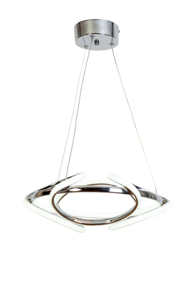 Tepsi Modern Avize LED 49W 42x42cm Alüminyum Profil Krom Dorbien-AV-6161-3K