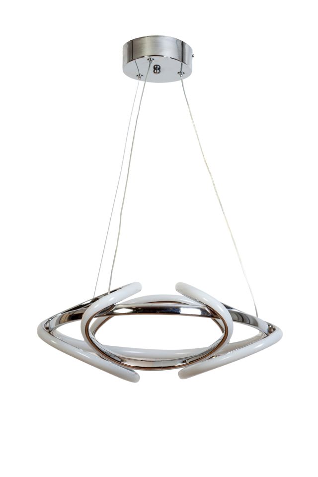 Tepsi Modern Avize LED 49W 42x42cm Alüminyum Profil Krom Dorbien-AV-6161-3K