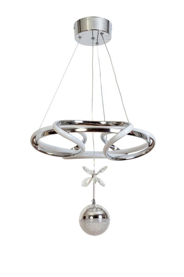 Tepsi Modern Avize LED 55W 43x43cm Alüminyum Profil Krom Dorbien-AV-6161-3K-1TK