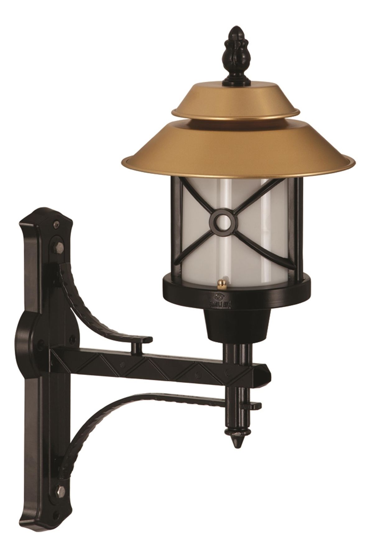 Bahçe Aplik E27 12W 36x30cm Alüminyum Sarı/Siyah Dorbien-BAP-68049-BSA-M1-OP