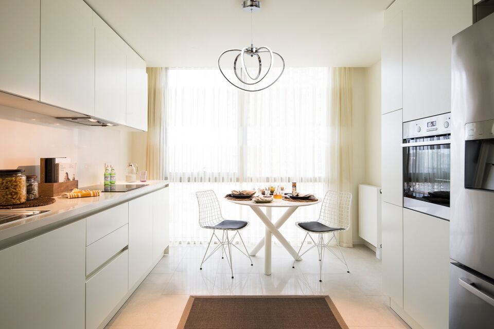 Elma Modern Avize LED 42W 45x40cm Alüminyum Profil Krom Dorbien-AV-6167-3K