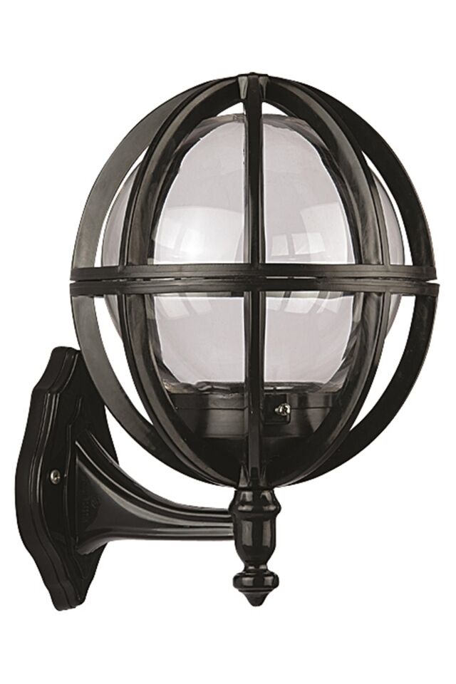 Bahçe Aplik E27 12W 28x25cm Alüminyum Siyah Dorbien-BAP-68080-BSY-OP