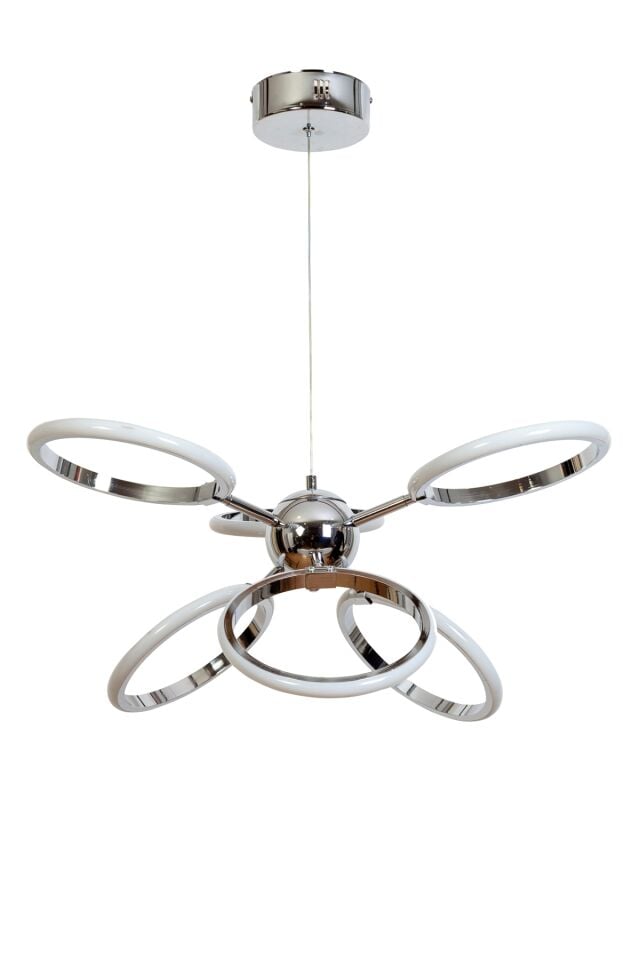 Büyüteç Modern Avize LED 56W 58x58cm Alüminyum Profil Krom Dorbien-AV-6172-6K
