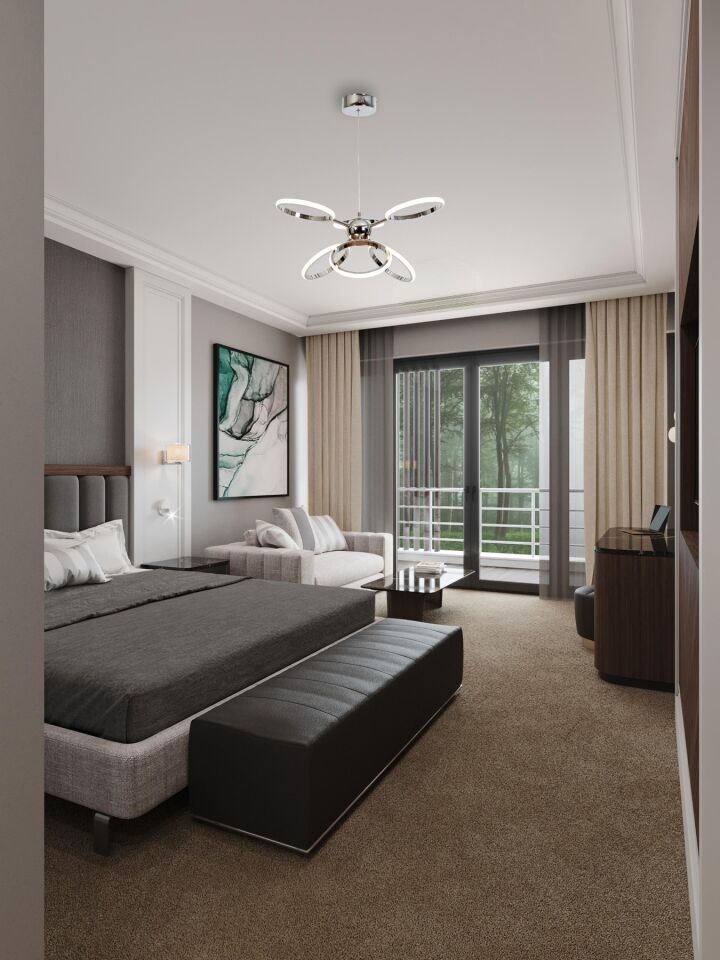 Büyüteç Modern Avize LED 56W 58x58cm Alüminyum Profil Krom Dorbien-AV-6172-6K