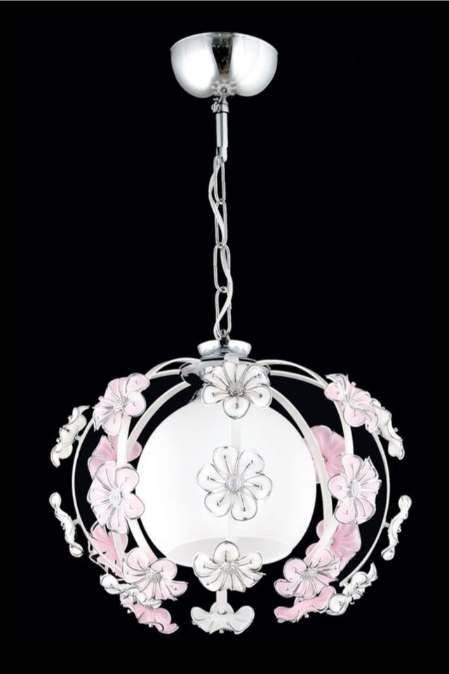 Kumtel Klasik Avize E27 12W 37cm Metal Beyaz Dorbien-AV-65120-1B