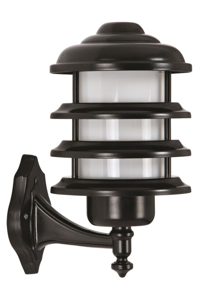 Bahçe Aplik E27 12W 25cm Alüminyum Siyah Dorbien-BAP-68131-BSY
