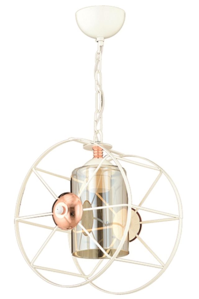 Değirmen Modern Avize E27 12W 25x18cm Metal Beyaz Dorbien-AV-65249-BBY