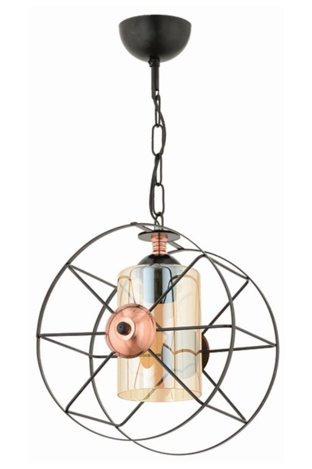 Değirmen Modern Avize E27 12W 25x18cm Metal Siyah Dorbien-AV-65249-BSY