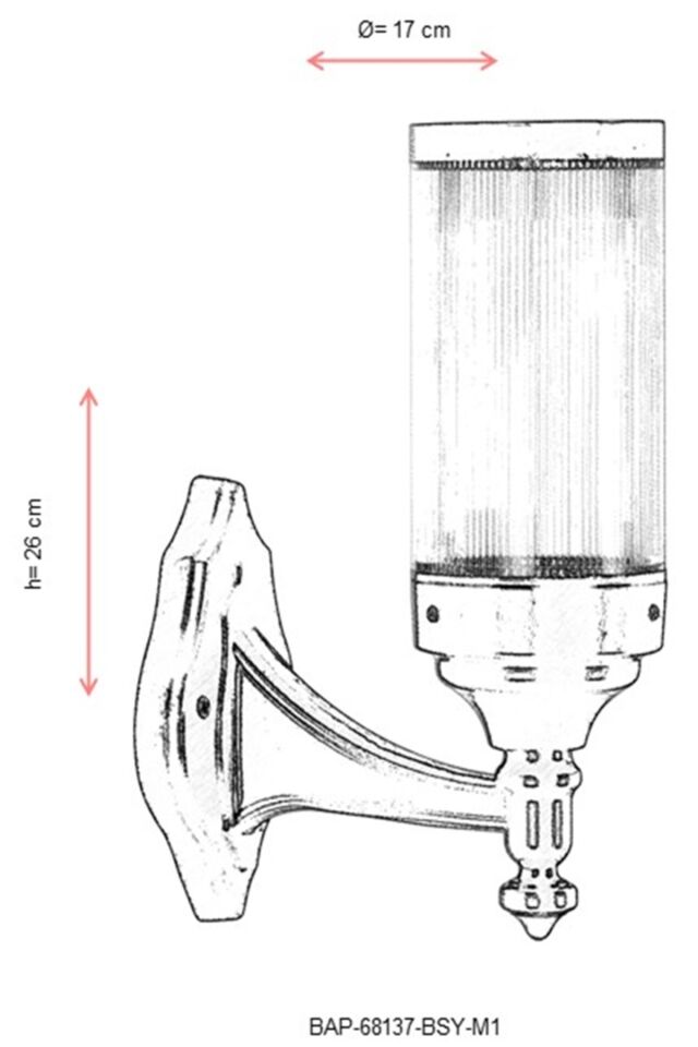 Bahçe Aplik E27 12W 17cm Alüminyum Siyah Dorbien-BAP-68137-BSY-M1
