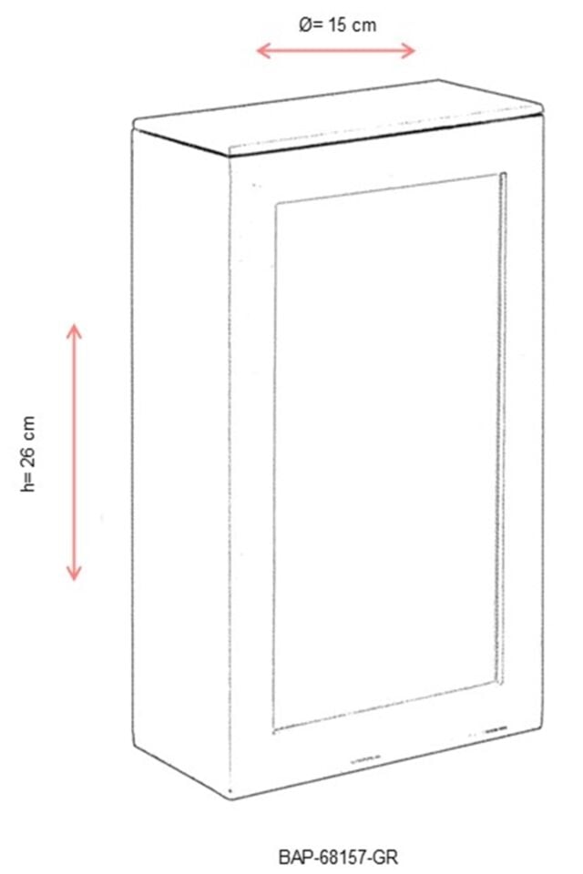 Bahçe Aplik E27 12W 15cm Alüminyum Gri Dorbien-BAP-68157-GR