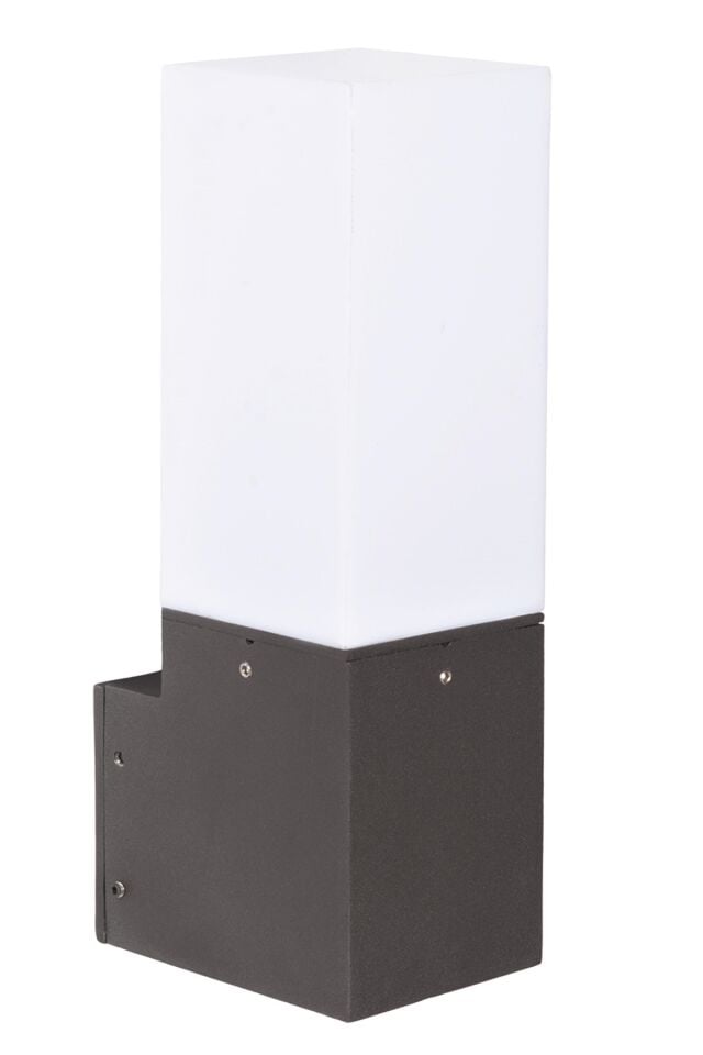 Bahçe Aplik E27 12W 10x10cm Alüminyum Profil Siyah Dorbien-BAP-68253-BSY-M2
