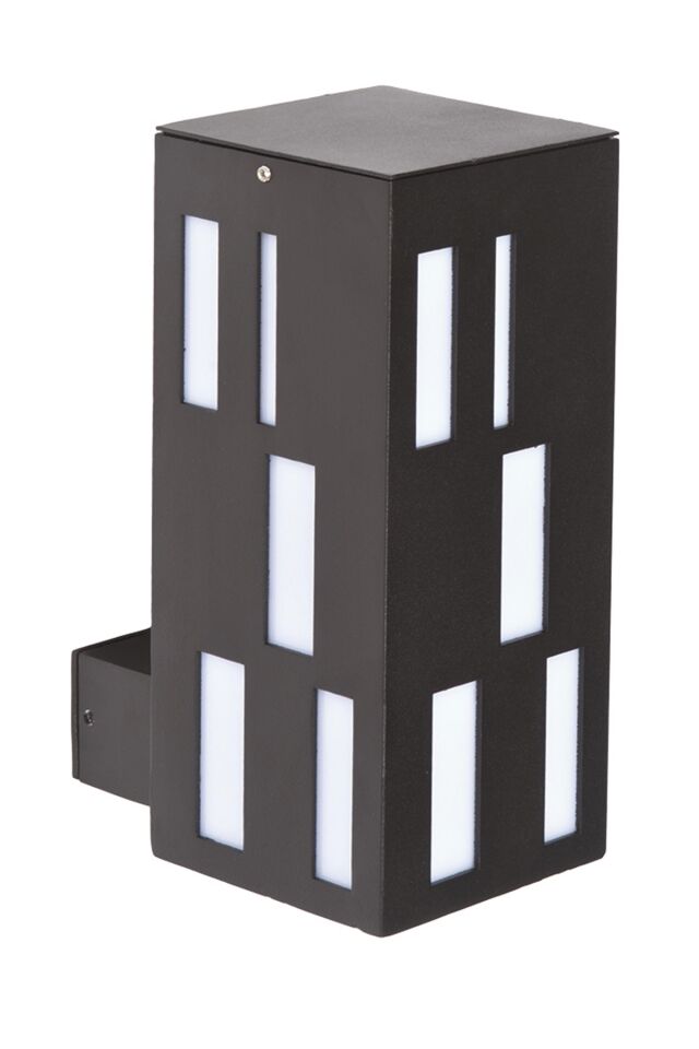 Bahçe Aplik E27 12W 12x12cm Alüminyum Profil Siyah Dorbien-BAP-68255-BSY