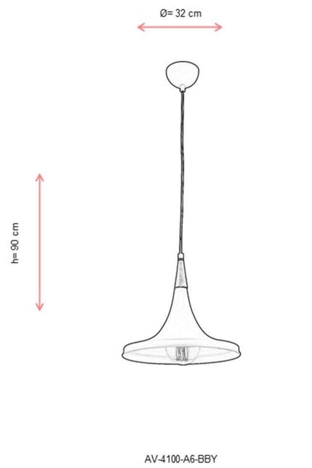 Mimoza Sarkıt E27 12W 32cm Metal Beyaz Avonni-AV-4100-A6-BBY
