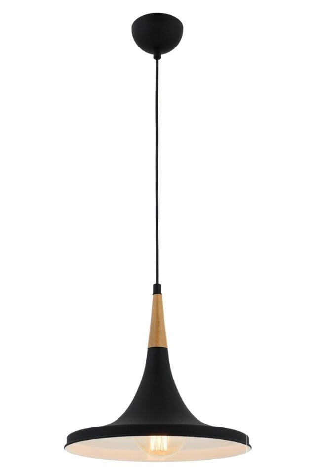Mimoza Sarkıt E27 12W 32cm Metal Siyah Avonni-AV-4100-A6-BSY