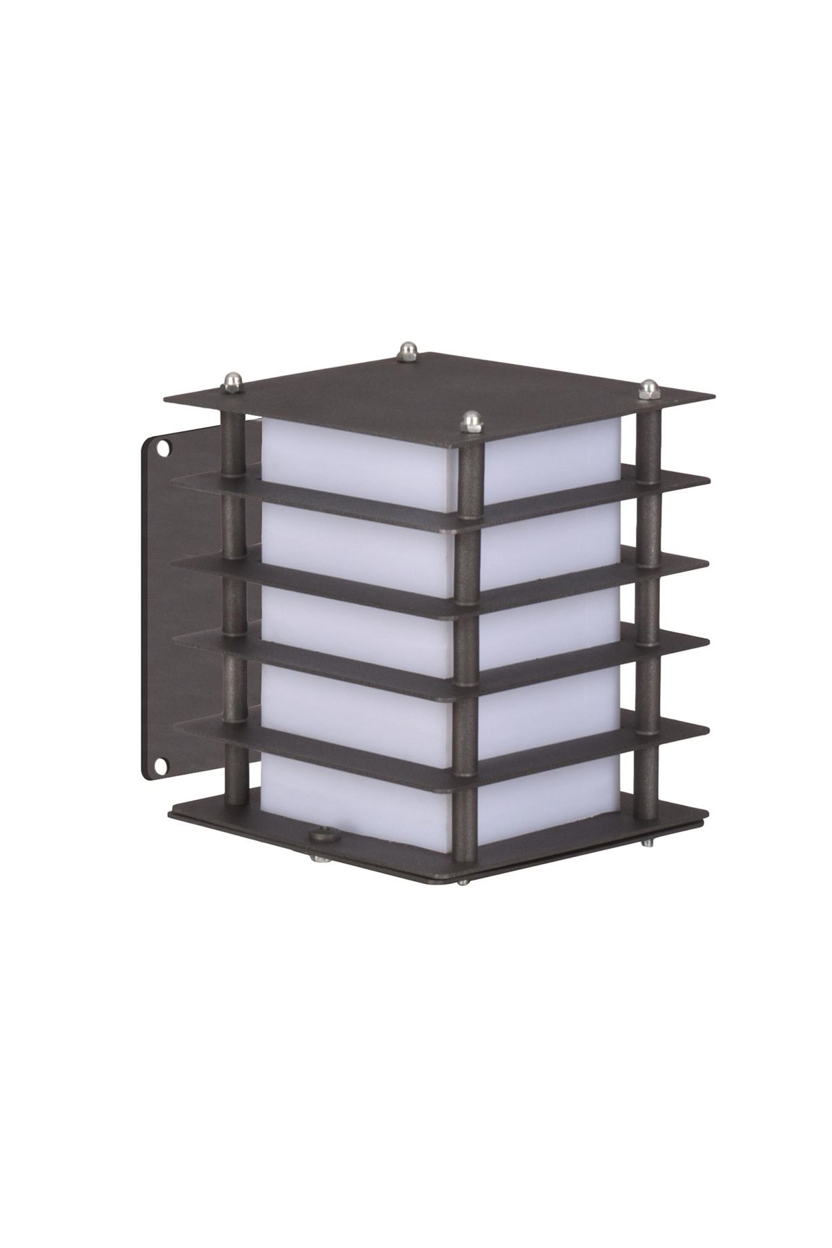 Bahçe Aplik E27 12W 14x14cm Metal Siyah Dorbien-BAP-68267-BSY-M1
