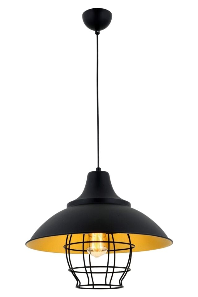 Akasya Sarkıt E27 12W 43cm Metal Siyah Avonni-AV-4106-M1-BSY