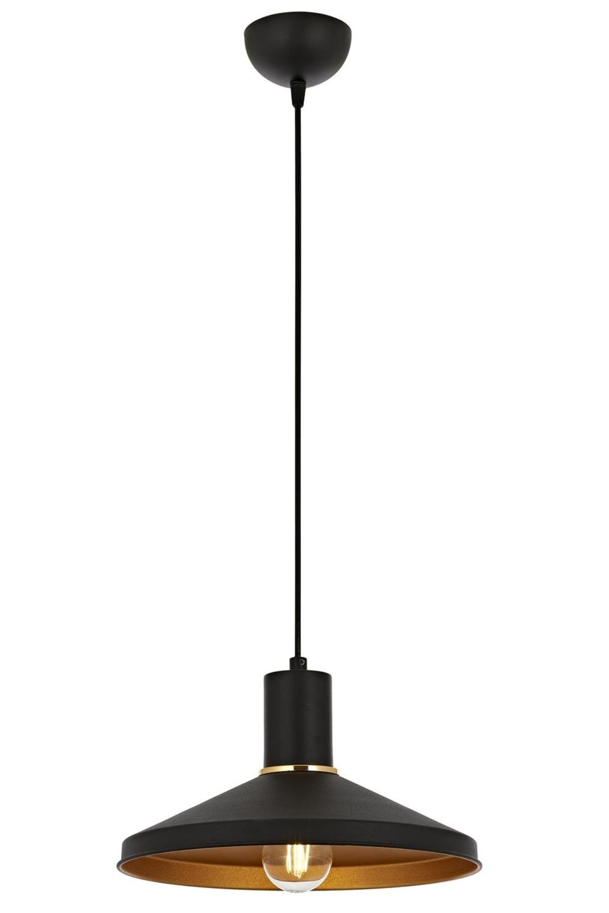 Akasya Sarkıt E27 12W 30cm Metal Siyah Avonni-AV-4106-M24-BSY