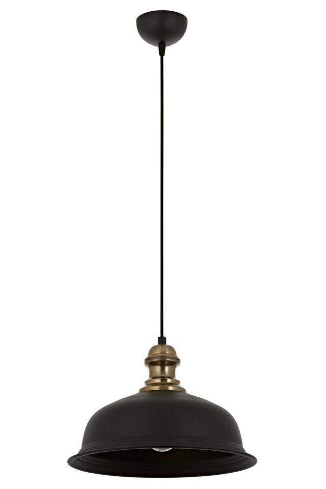 Akasya Sarkıt E27 12W 33cm Metal Siyah Avonni-AV-4106-M27-BSY