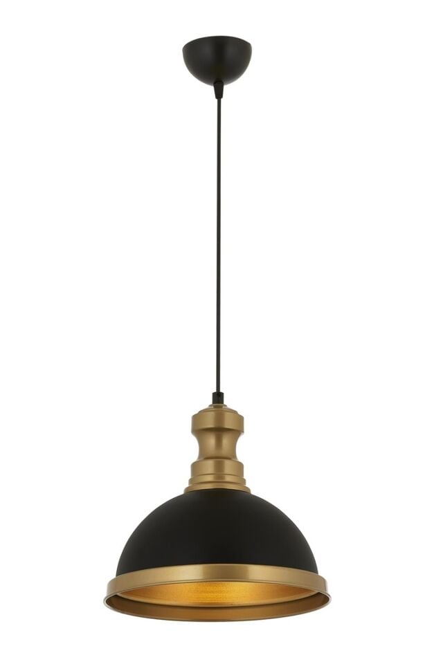 Akasya Modern Avize E27 12W 29cm Metal Siyah Avonni-AV-4106-M31-BSY