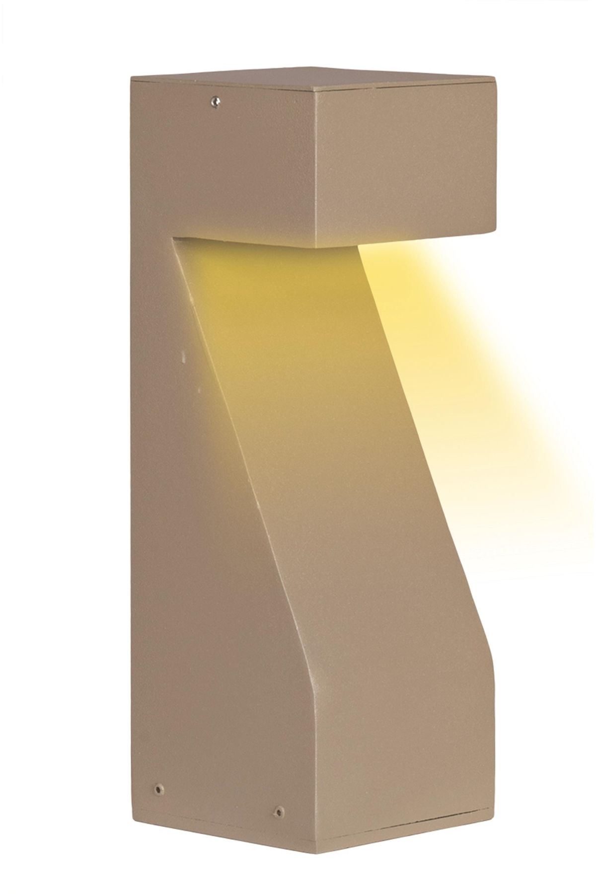 Bahçe Bollard LED 4W 10x10cm Alüminyum Profil Gri Dorbien-BBO-68244-BBY-K