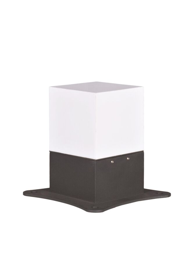 Bahçe Bollard E27 12W 15x15cm Alüminyum Profil Siyah Dorbien-BBO-68253-BSY-M2-K