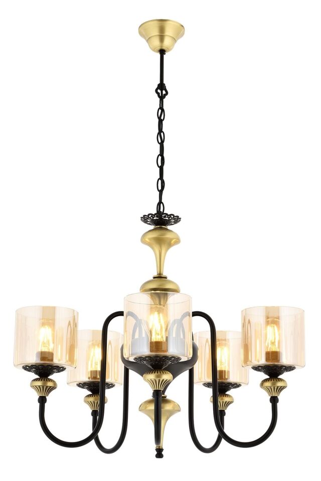 Odın Modern Avize E27 60W 62cm Metal Eskitme Avonni-AV-4161-5E