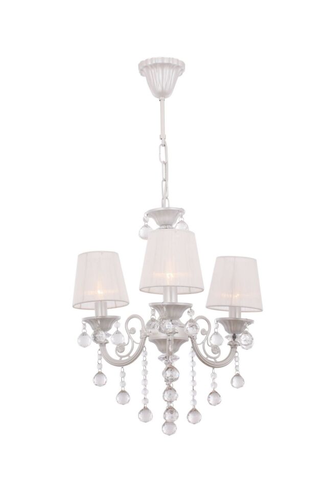 Salto Klasik Avize E14 18W 44cm Metal Beyaz Avonni-AV-4173-3B