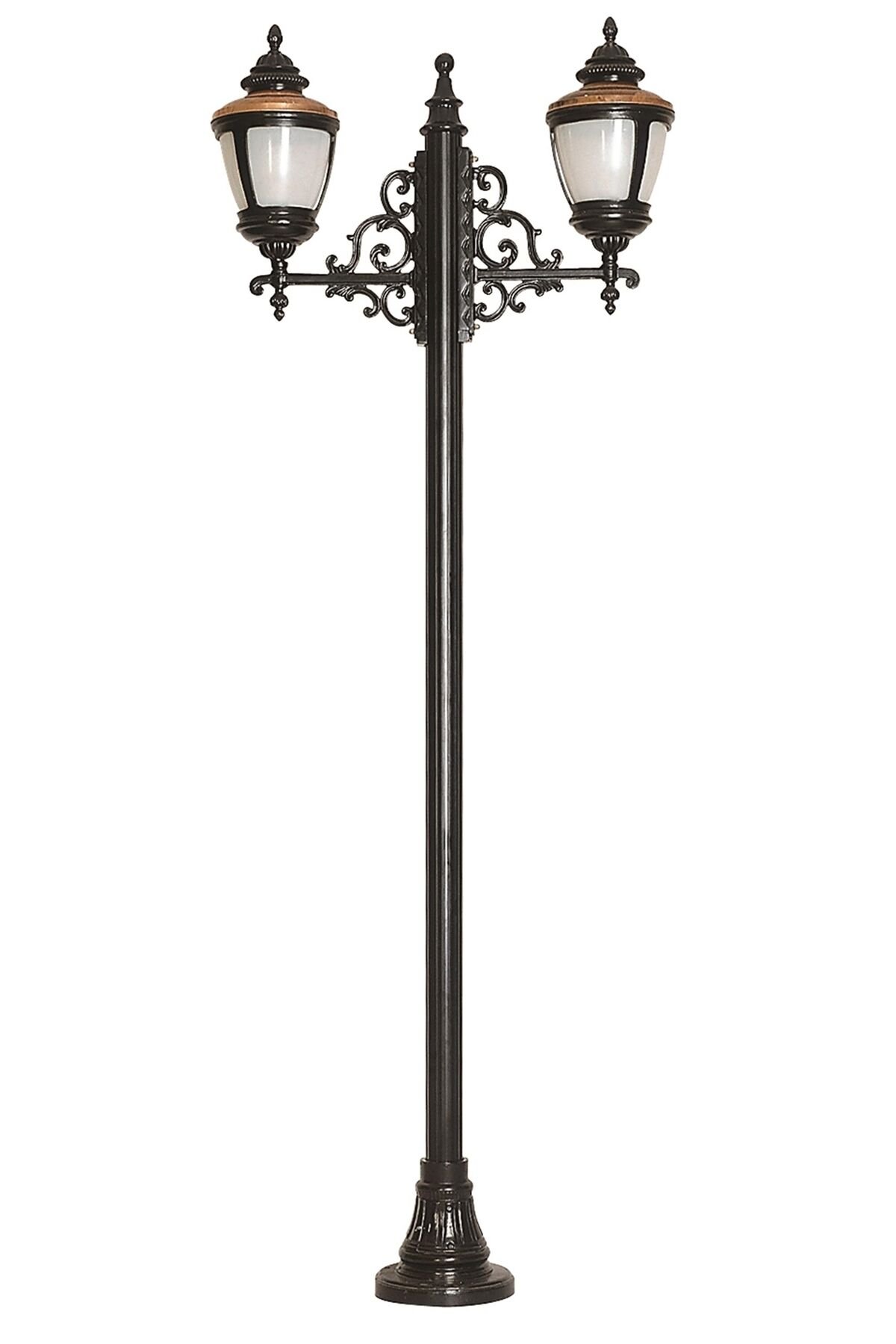Bahçe Direkleri E27 24W 120cm Alüminyum Kahverengi/Siyah Dorbien-BDR-68011-2BSY-OP