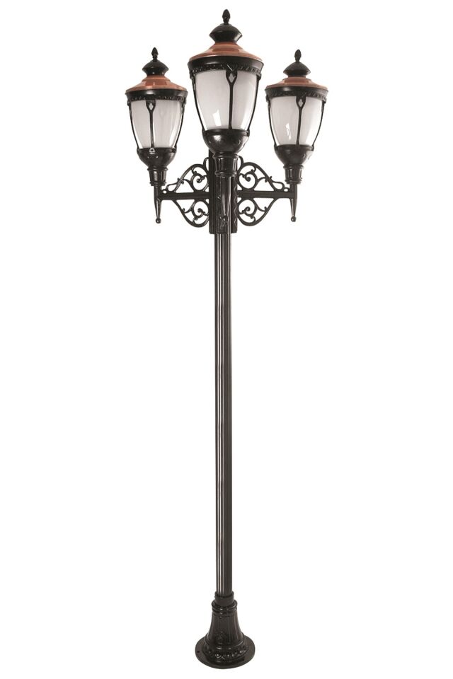 Bahçe Direkleri E27 36W 110cm Alüminyum Kahverengi/Siyah Dorbien-BDR-68026-3BSY-OP