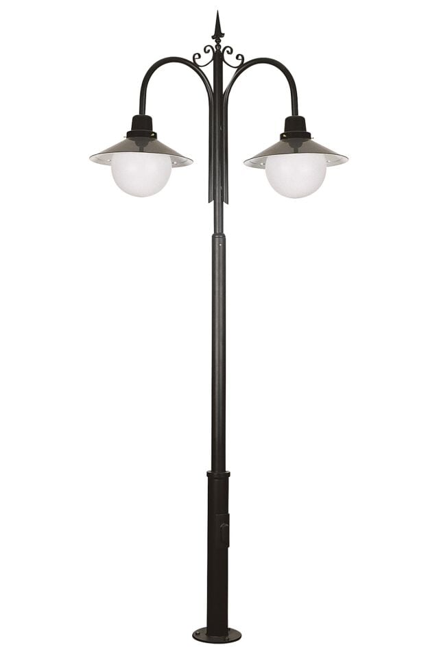 Bahçe Direkleri E27 24W 120cm Alüminyum Siyah Dorbien-BDR-68090-2BSY-OP