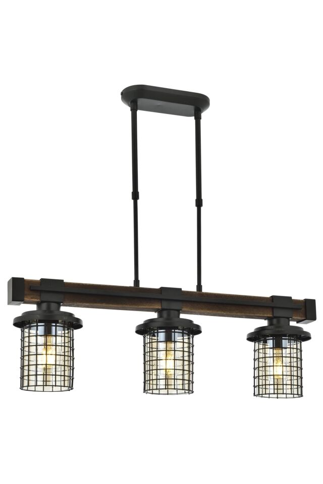 Sığınak Modern Avize E27 36W 75x15cm Metal Eskitme Avonni-AV-4216-3EY