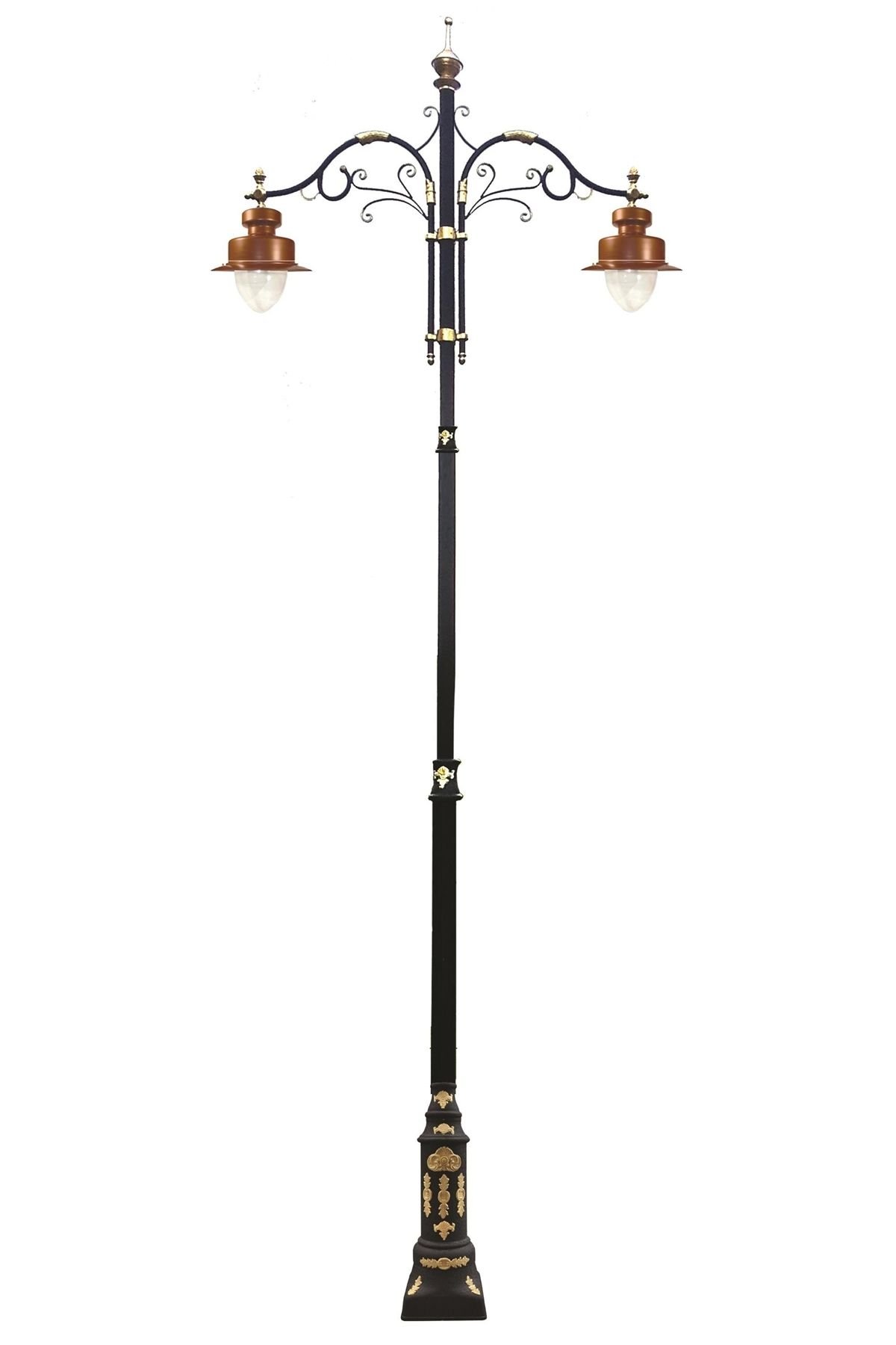 Bahçe Direkleri LED 150W 270cm Çelik Boru Kahverengi/Siyah Dorbien-BDR-68117-2BKR-M1