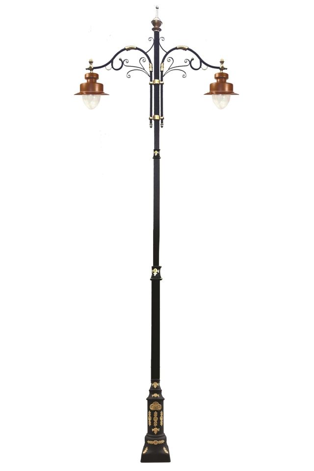 Bahçe Direkleri LED 150W 270cm Çelik Boru Kahverengi/Siyah Dorbien-BDR-68117-2BKR-M1