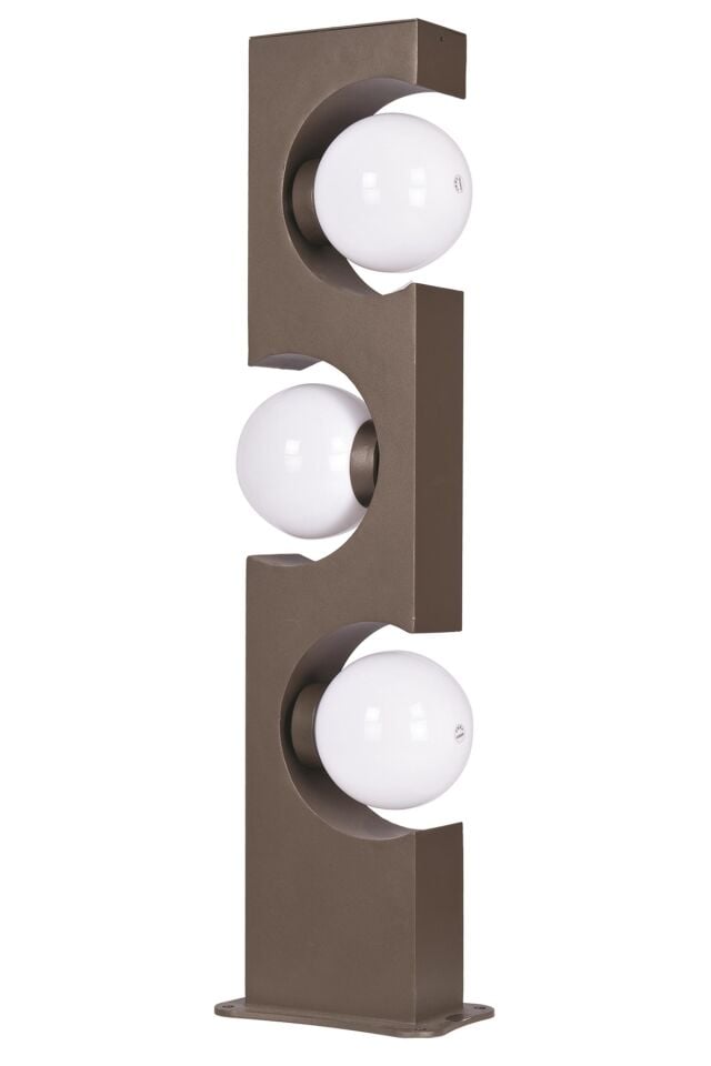 Bahçe Bollard E27 36W 20x10cm Alüminyum Profil Kahverengi Dorbien-BBO-68239-3KV