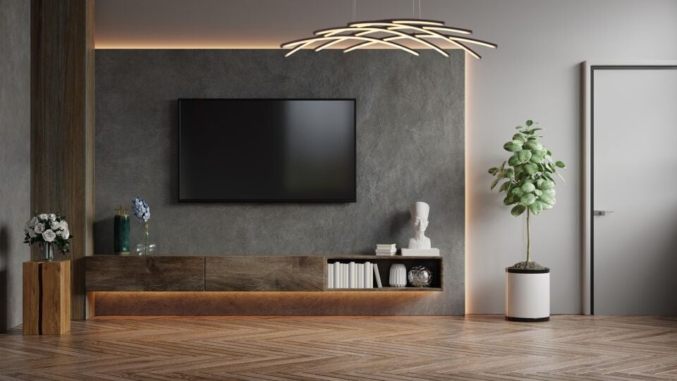 Yıldız Modern Avize LED 60W 90x60cm Alüminyum Profil Siyah Dorbien-EV-10379-3Y-BSY