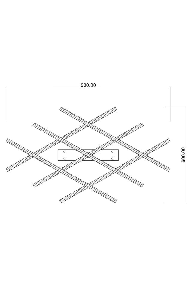 Yıldız Modern Avize LED 60W 90x60cm Alüminyum Profil Siyah Dorbien-EV-10379-3Y-BSY