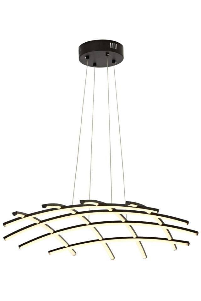 Yıldız Modern Avize LED 54W 75x75cm Alüminyum Profil Siyah Dorbien-EV-10379-4BSY