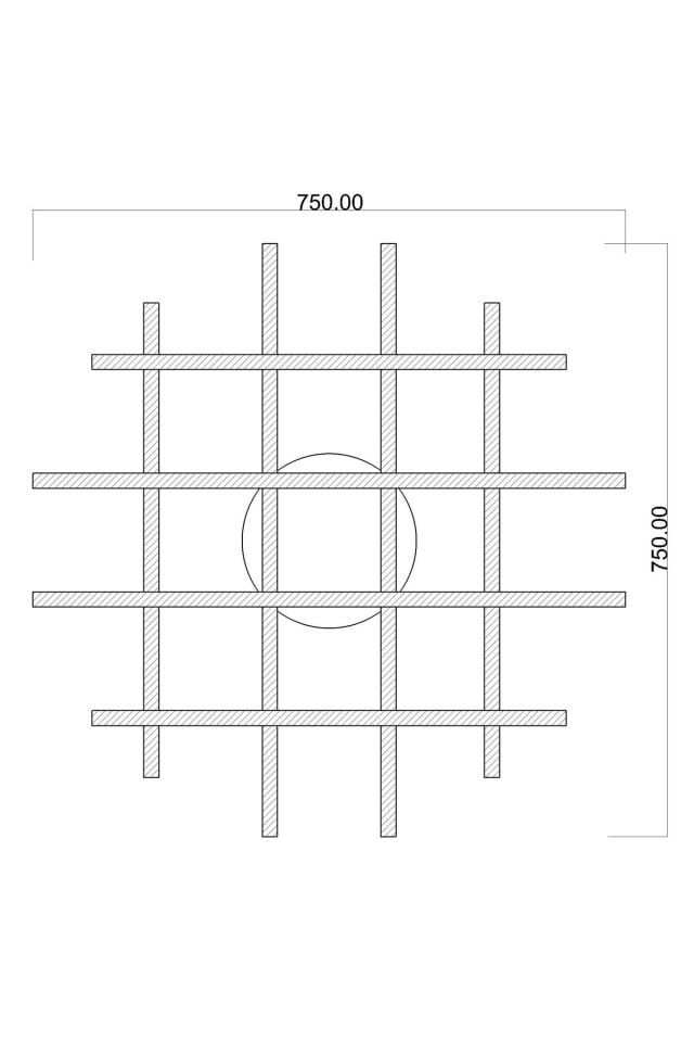 Yıldız Modern Avize LED 54W 75x75cm Alüminyum Profil Siyah Dorbien-EV-10379-4BSY